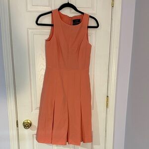 J. Crew Sleeveless Peach Midi Dress (Size: 0)